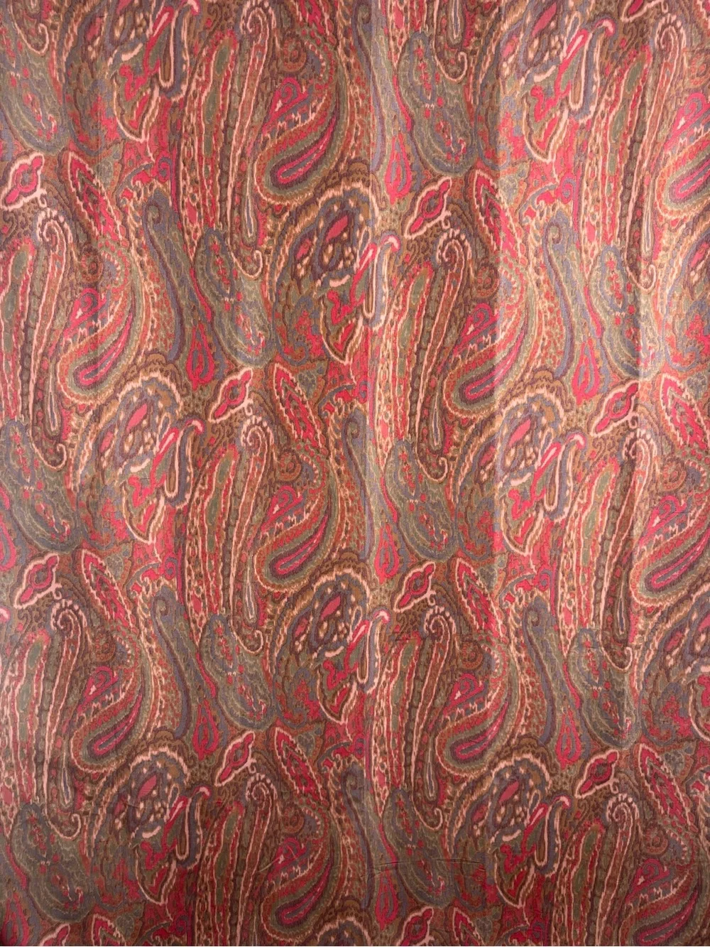 Pottery Barn Scarlett Paisley 100% Silk Lined Curtain Panels Pair 50x90